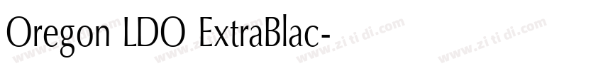 Oregon LDO ExtraBlac字体转换